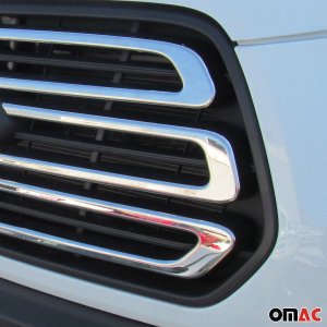 Ford Transit Grill - Front - Omac - S.Steel 3 Pcs - Gloss Silver - 2015-2020